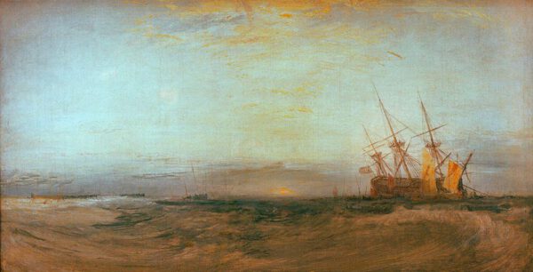 William Turner "Ein auf Grund gelaufenes Schiff" 70 x 136 cm