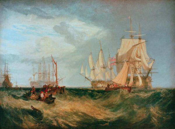 William Turner "Spithead, Die Crew lichtet Anker" 171 x 234 cm