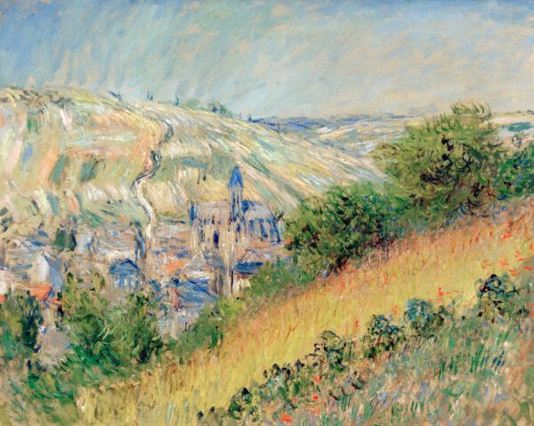 Claude Monet "Ansicht von Vetheuil sur Seine" 80 x 62 cm