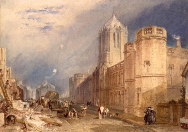 William Turner "Oxford, Christ Church College" 30 x 42 cm