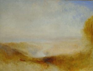William Turner "Landschaft mit Fluß u. Bucht" 94 x 124 cm
