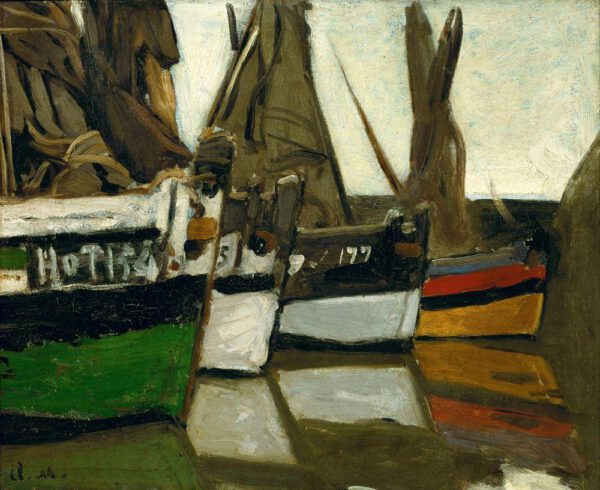 Claude Monet "Fischerboote Honfleur" 45 x 37 cm