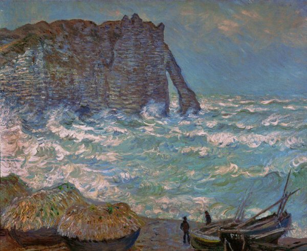 Claude Monet "Stürmisches Meer bei Etretat" 100 x 81 cm