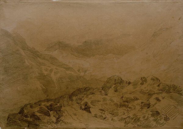 William Turner "Felsiger Bergpass" 35 x 49 cm