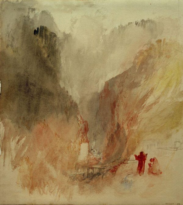 William Turner "Blick in die Schlucht bei Pré-Saint-Didier" 28 x 26 cm