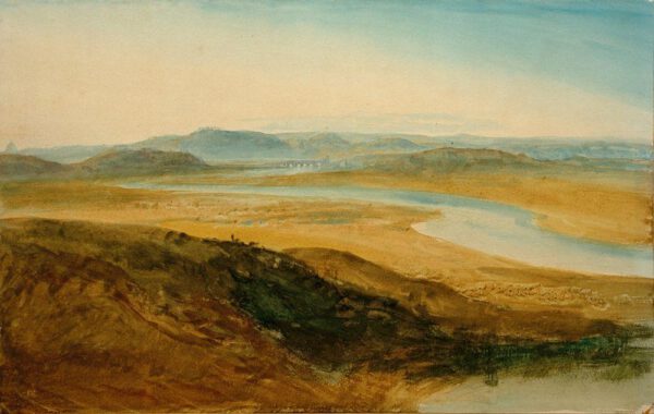 William Turner "Campagna Romana: Der Tiber vom Castel Giubelio aus" 26 x 41 cm
