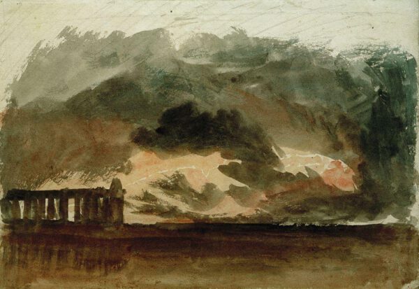 William Turner "Paestum im Gewitter" 21 x 31 cm