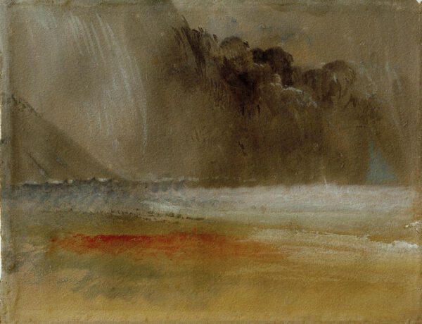 William Turner "Getürmte Gewitterwolke über Meer und Strand" 23 x 29 cm