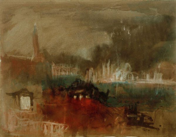 William Turner "Venedig: Feuerwerk an der Mole" 23 x 30 cm