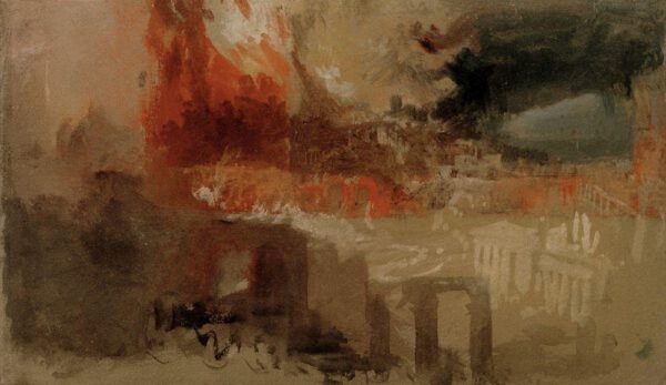William Turner "Der Brand von Rom" 22 x 37 cm