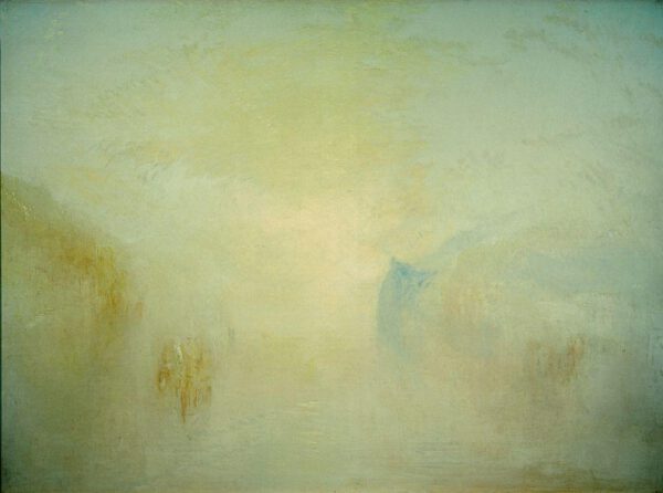 William Turner "Sonnenaufgang mit einem Boot zwischen Landzungen" 91 x 122 cm