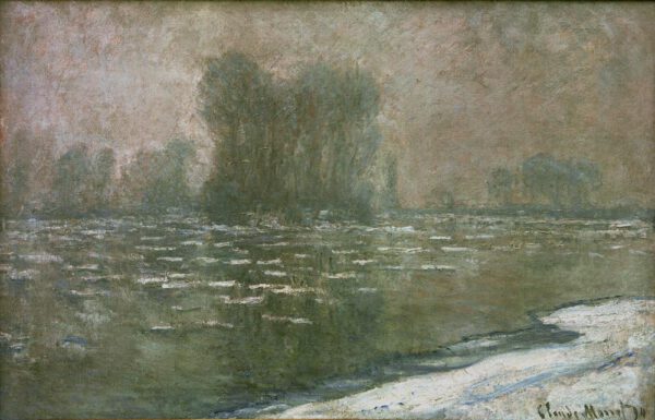 Claude Monet "Eisgang an einem nebligen Morgen" 100 x 65 cm