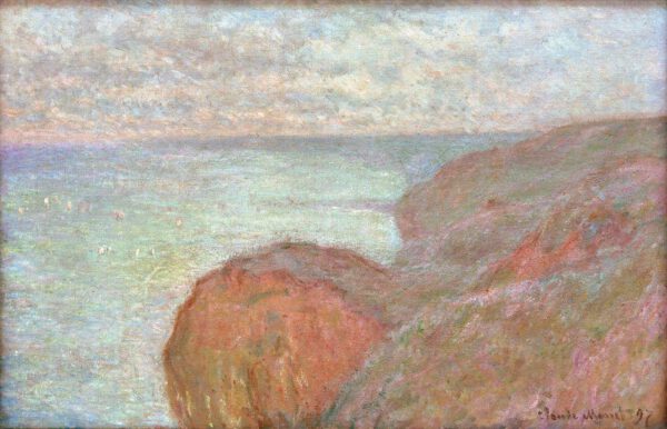 Claude Monet "Auf der Steilküste bei Dieppe  bewölkter Himmel" 100 x 65 cm