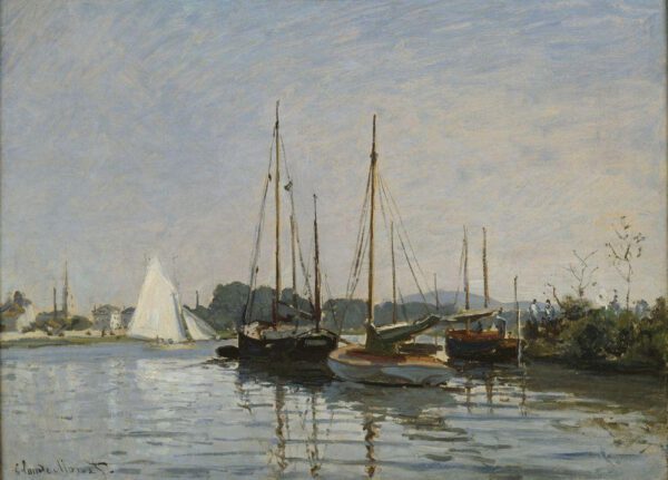 Claude Monet "Freizeitboote bei Argenteuil" 65 x 49 cm