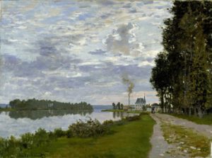 Claude Monet "Die Uferpromenade bei Argenteuil" 73 x 53 cm