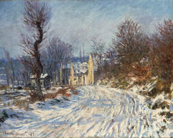 Claude Monet "Die Straße nach Giverny im Winter" 81 x 65 cm