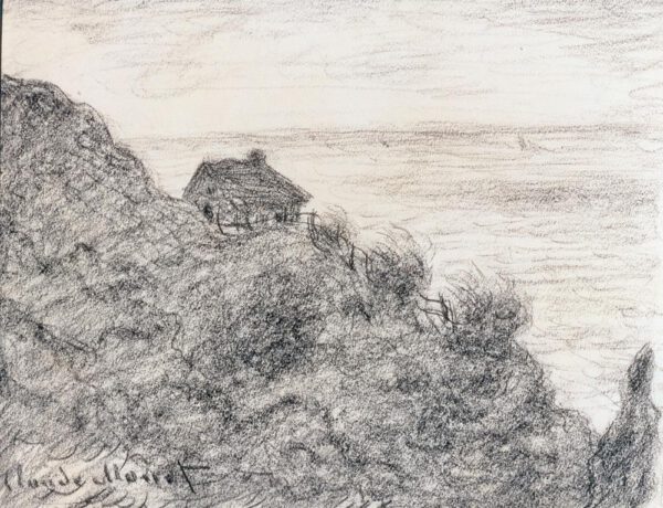 Claude Monet "Die Hütte der Zollwärter bei Pourville" 27 x 21 cm