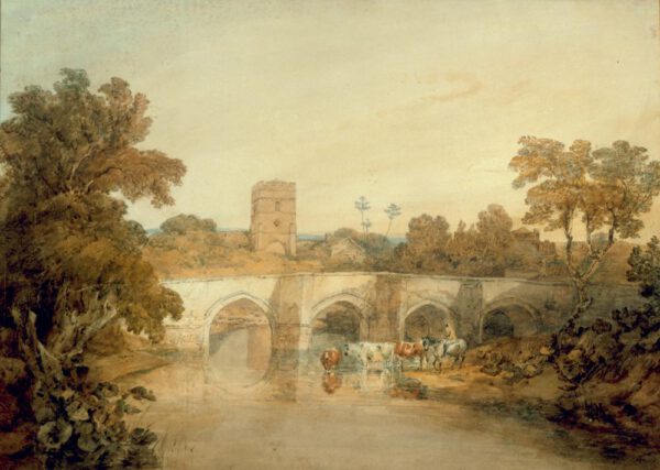 William Turner "Bromfield on the River Onny" 47 x 66 cm