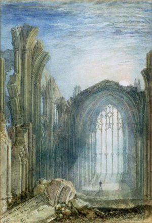 William Turner "Melrose Abbey" 20 x 13 cm