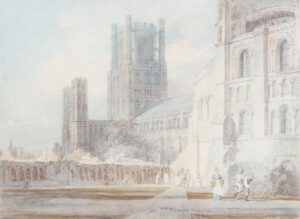William Turner "Kathedrale von Ely" 24 x 33 cm