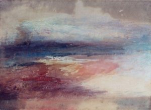 William Turner "Küstenlandschaft bei Sonnenuntergang" 14 x 19 cm
