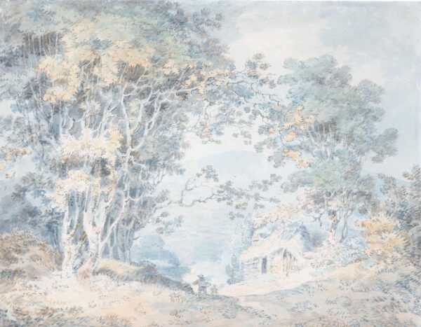 William Turner "Landschaft mit Bauern" 21 x 27 cm