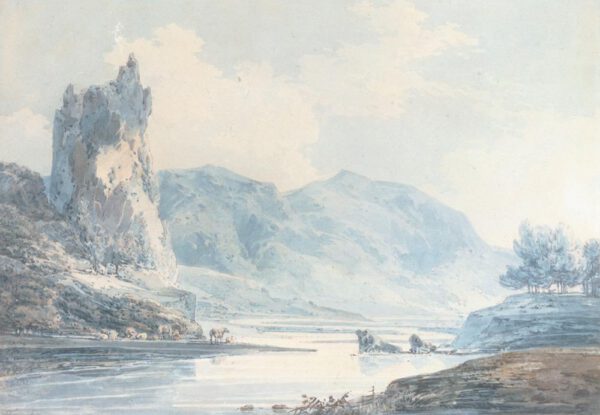 William Turner "Dove, Ilam Rock" 20 x 28 cm