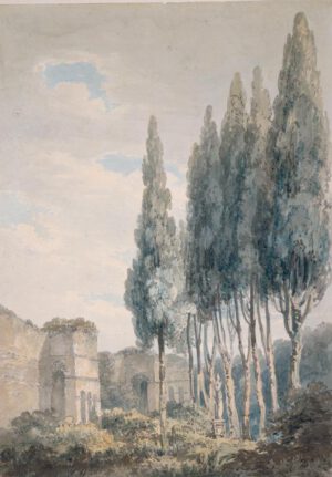 William Turner "Im Park der Villa Ludovisi in Rom" 38 x 27 cm