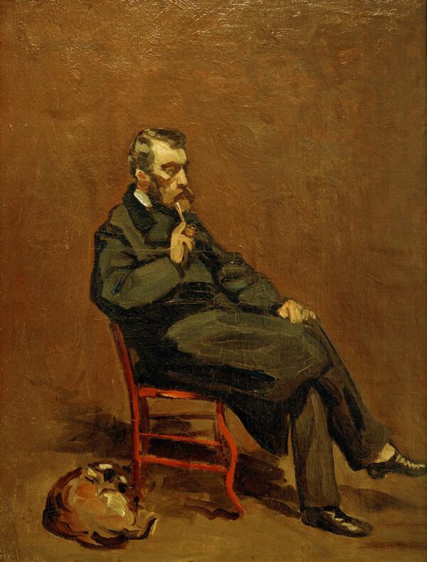 Claude Monet "Mann mit Pfeife" 34 x 45 cm