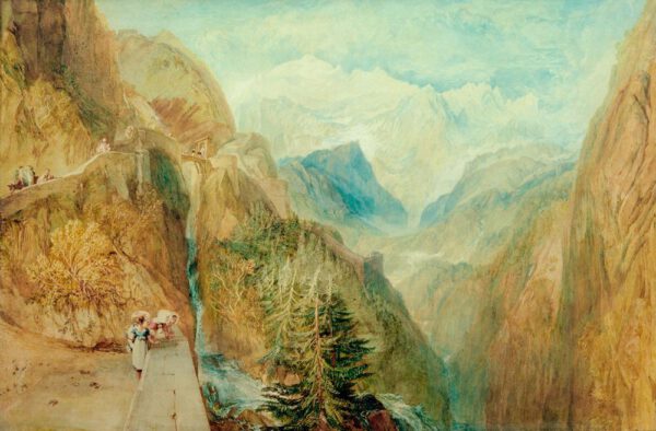 William Turner "Montblanc von Fort Roch" 66 x 100 cm