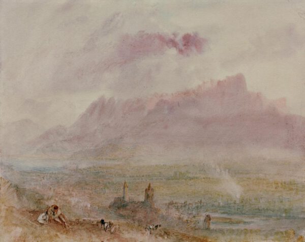 William Turner "Thun, Stadt und See" 23 x 29 cm