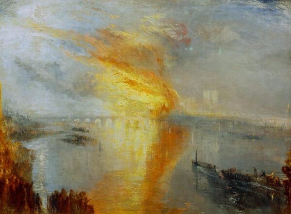 William Turner "Der Brand des Ober- und Unterhauses" 93 x 123 cm