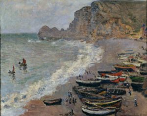 Claude Monet "Etretat la plage e la porte d´Amont" 81 x 66 cm