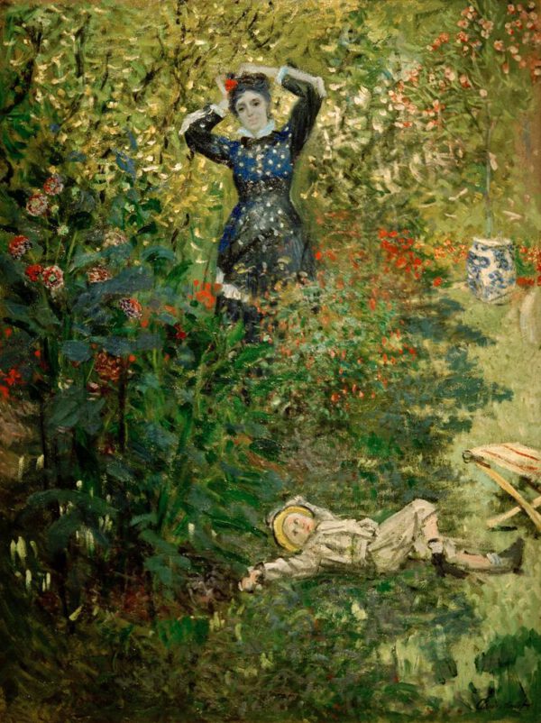 Claude Monet "Camille Monet und Jean im Garten" 97 x 131 cm