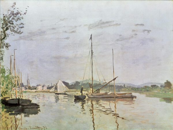 Claude Monet "Die Barke  Argenteuil" 65 x 67 cm