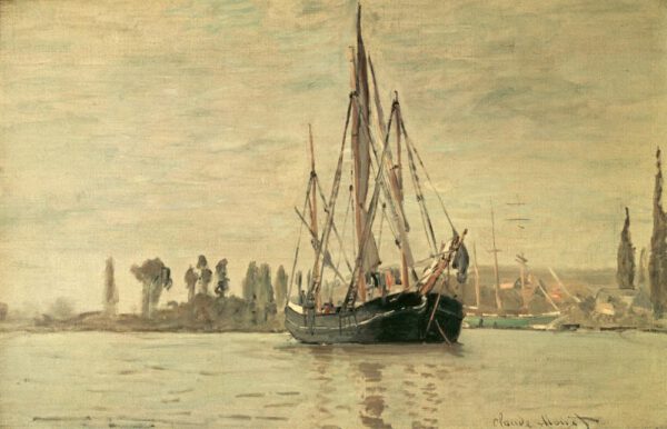 Claude Monet "Kleines Küstenschiff vor Anker" 75 x 48 cm