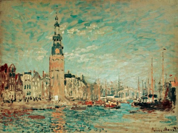 Claude Monet "Blick auf den Montelbaanstoren in Amsterdam" 81 x 60 cm