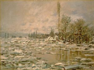 Claude Monet "Eisbruch trübes Wetter" 90 x 68 cm