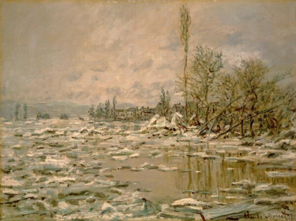 Claude Monet "Eisbruch trübes Wetter" 90 x 68 cm