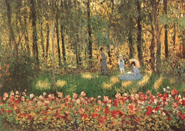 Claude Monet “Künstlerfamilie im Garten Argenteuil” 70 x 50 cm