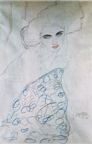 Gustav Klimt "Studie zu Damenporträt" 37 x 56 cm