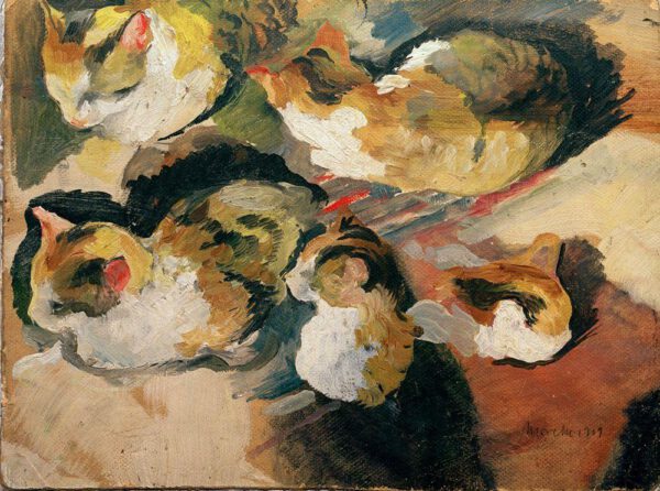 August Macke "Katzenstudien" 22 x 16 cm