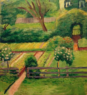 August Macke "Rosengärtchen in Tegernsee" 45 x 49 cm