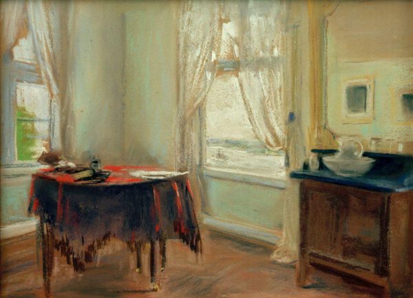 Max Liebermann "Das Zimmer des Künstlers bei Jacob in Nienstedten" 42 x 31 cm