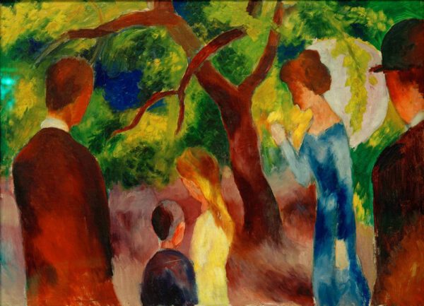 August Macke "Große Promenade: Leute im Garten" 105 x 74 cm