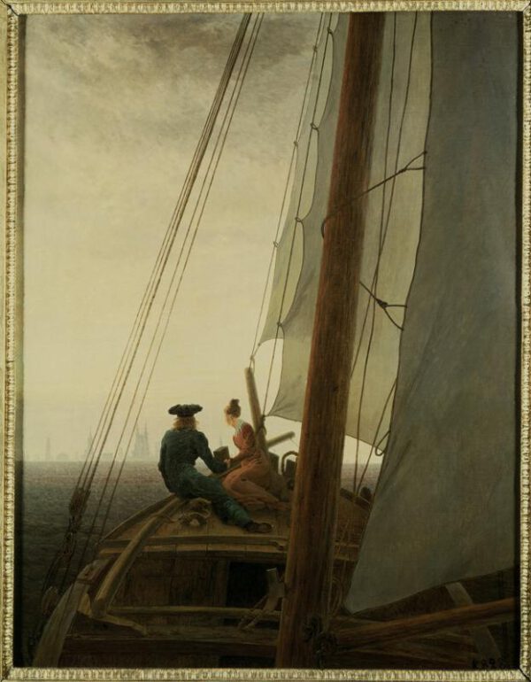 Caspar David Friedrich "Auf dem Segler"  56 x 71 cm