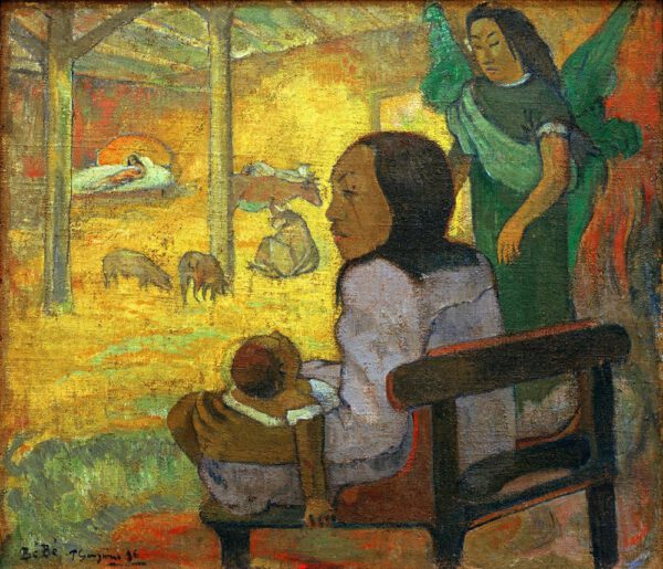 Paul Gauguin "Kleines Kind (Tahitische Weihnacht)"  77 x 67 cm