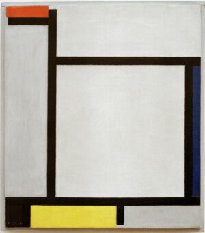 Piet Mondrian "Komposition mit Rot Blau Schwarz Gelb und Grau" 35 x 39 cm