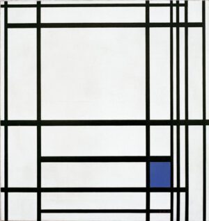 Piet Mondrian "Komposition von Linien und Farbe  Komposition mit Blau" 77 x 80 cm