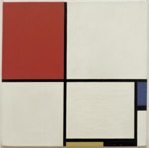 Piet Mondrian "Komposition mit Rot Blau Gelb und Schwarz" 50 x 50 cm